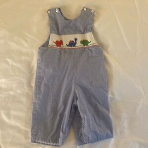 Anavini Hand Smocked Dinosaur Longall